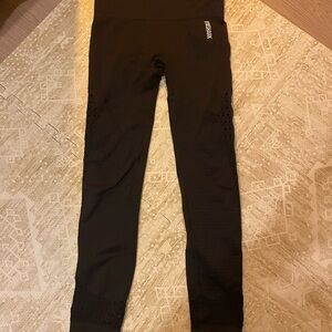 Gymshark Black Leggings with unique detailing